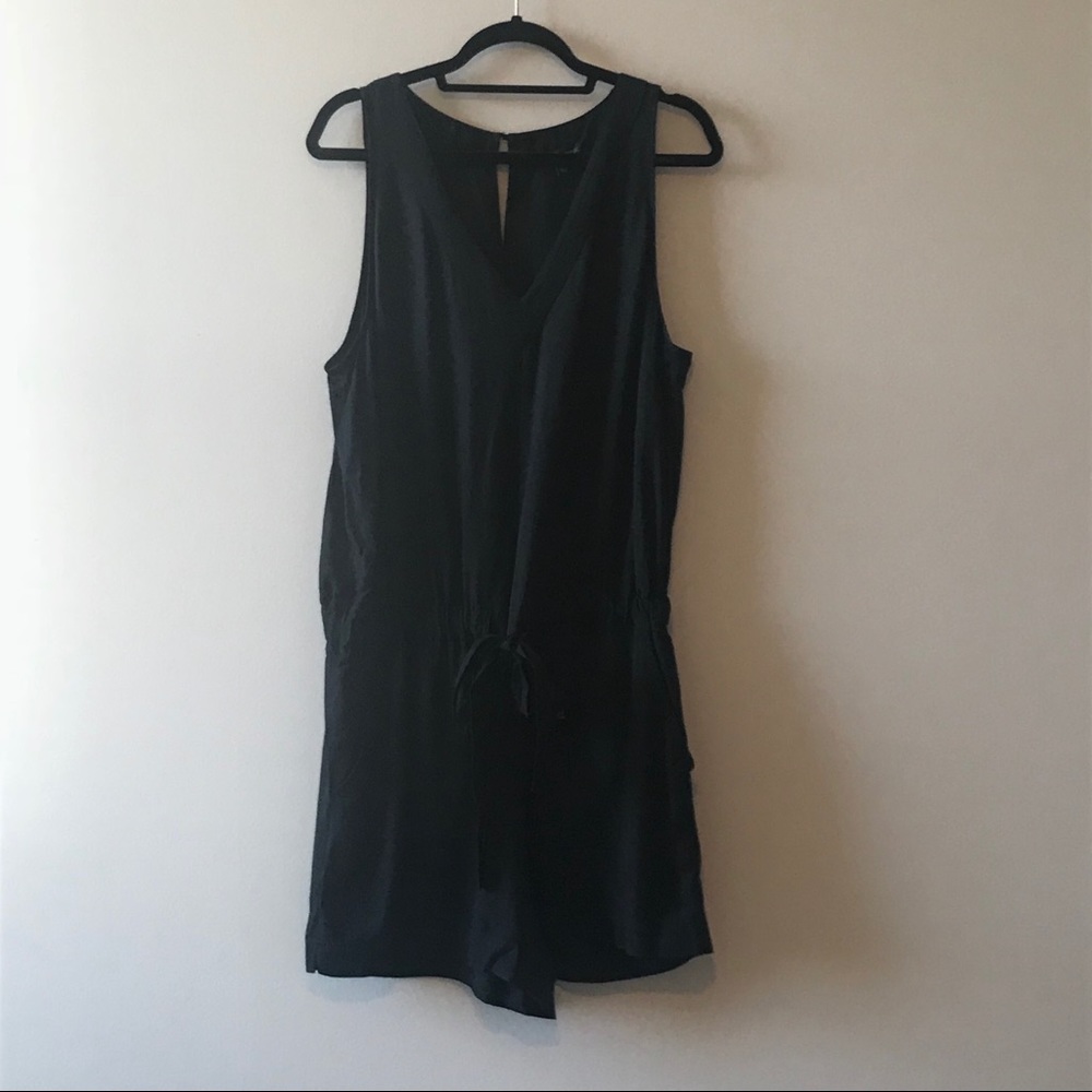 Banana Republic Black Tie Front Romper